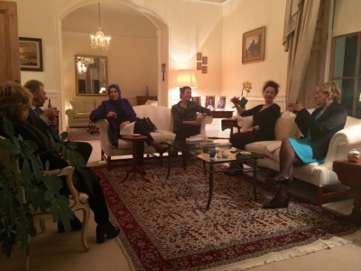 Participants meeting with Şenay Egüz, wife of Turkish Ambassador to Ireland.