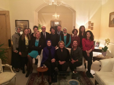 Group photo with His Excellency Turkish Ambassador to Ireland, Necip Egüz and his wife Şenay Egüz.