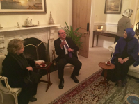 His Excellency Turkish Ambassador to Ireland, Necip Egüz talks with DPI participants Kezban Hatemi and Özlem Zengin