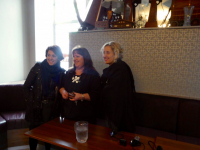 DPI participants Ms Gülseren Onanç and Ms Melda Onur with Ms Breige Brownlee in Belfast.