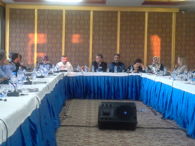 Participants discussing during the roundtable