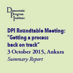 Getting a Process Back on Track: Roundtable Meeting, Ankara, Turkey, 3rd October 2015